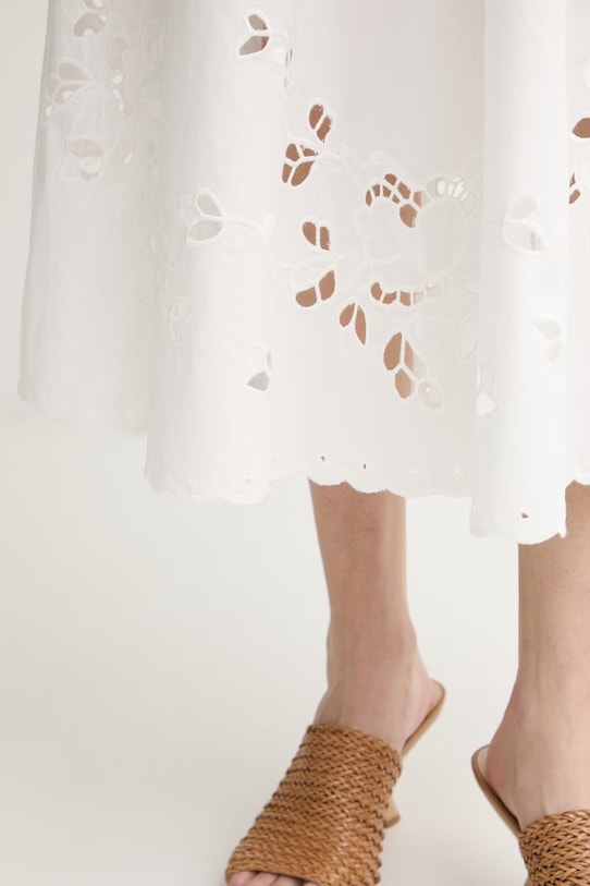 Weekend Max Mara rochie de vară din bumbac TARTUFO 2615621092600 alb