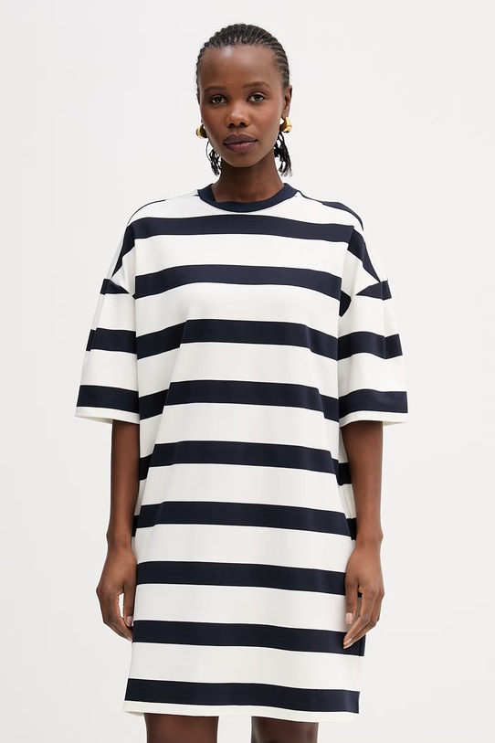 Šaty MM by Max Mara MELA s elastanom tmavomodrá 2616621017600