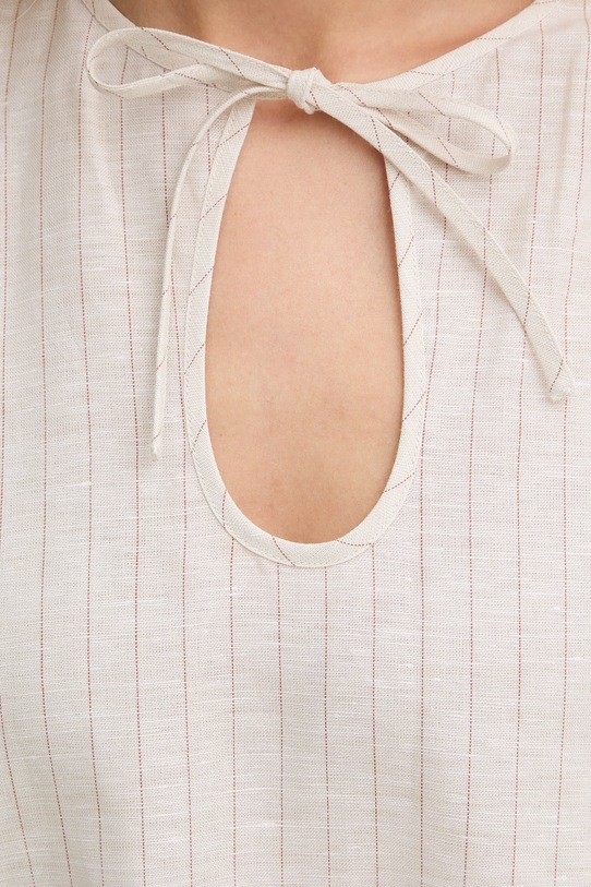 MM by Max Mara літня сукня з льоном MEMO 2616221048600 бежевий