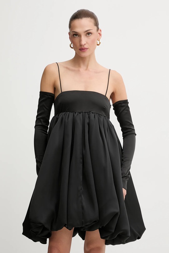 Rotate sukienka rozkloszowany czarny 114947100