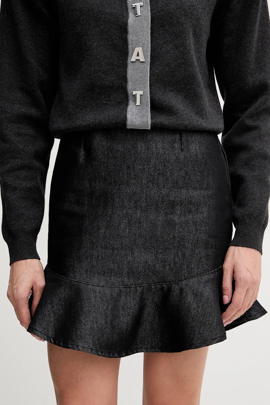 Rotate spódnica jeansowa casual czarny 114960100