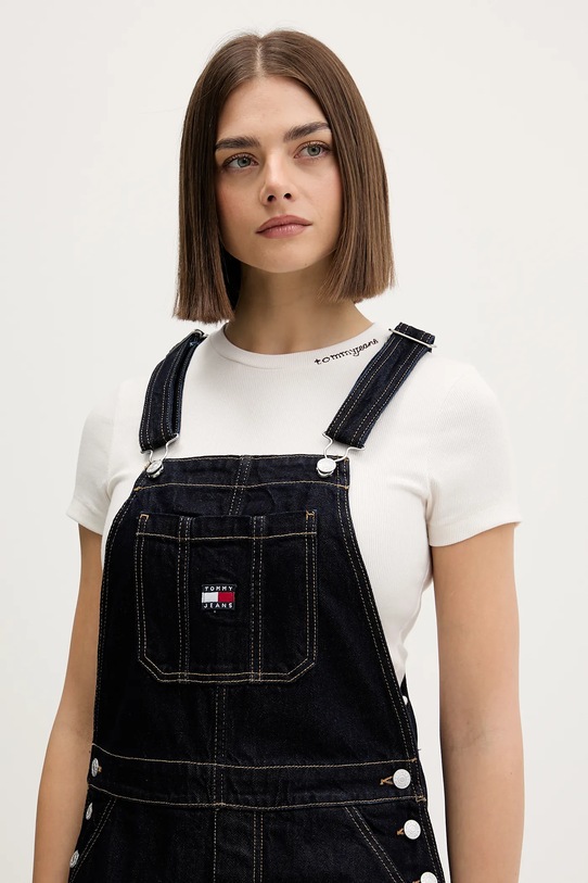 Tommy Jeans sukienka bawełniana granatowy DW0DW22555