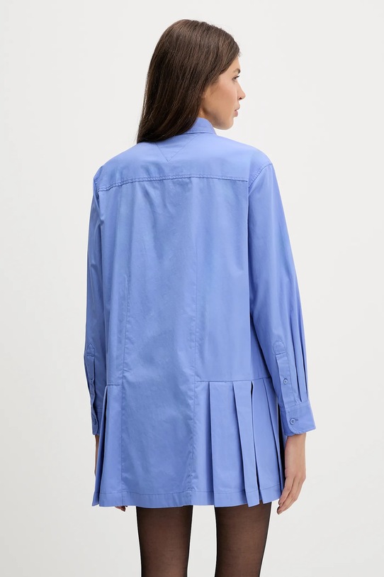 Odzież Tommy Jeans sukienka bawełniana DW0DW21947 niebieski