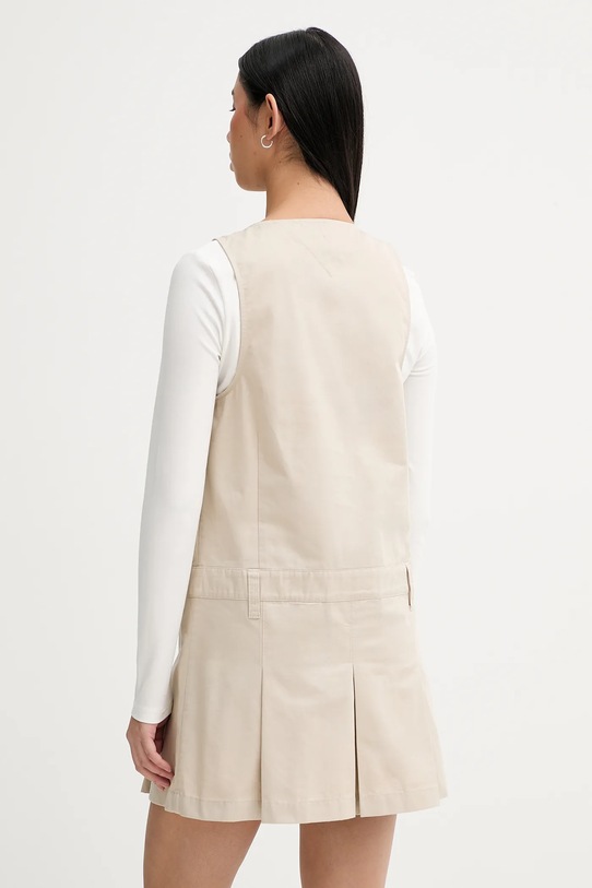 Odzież Tommy Jeans sukienka bawełniana DW0DW21949 beżowy