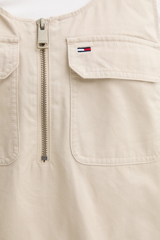 Tommy Jeans sukienka bawełniana DW0DW21949 beżowy