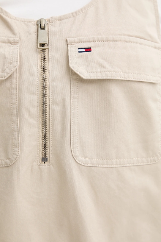 Tommy Jeans sukienka bawełniana DW0DW21949 beżowy