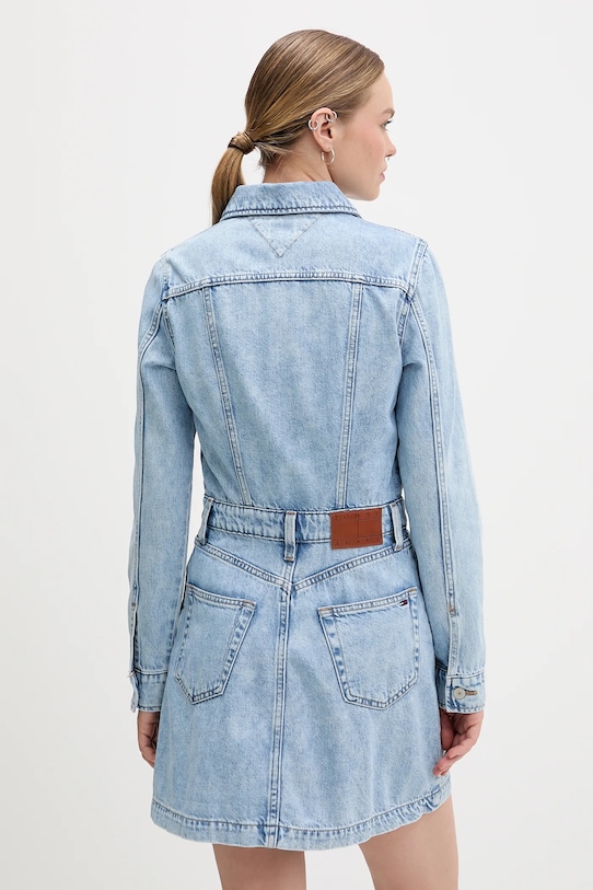 Odzież Tommy Jeans sukienka jeansowa DW0DW22004 niebieski