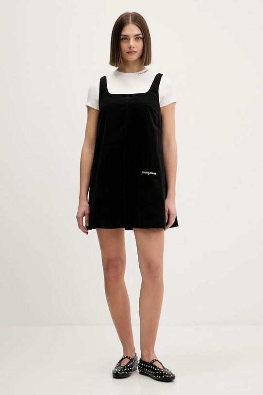Tommy Jeans sukienka bawełniana DW0DW22463 czarny SS26