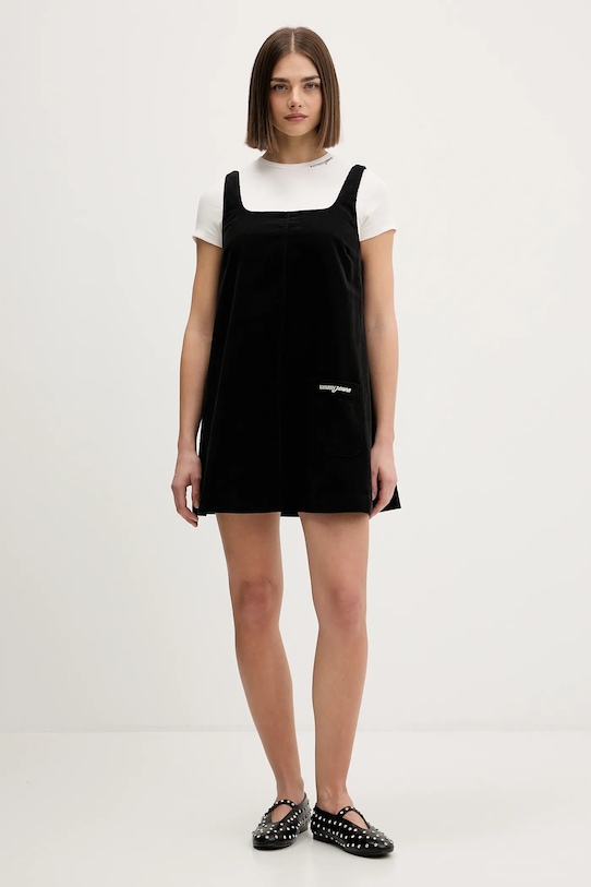 Tommy Jeans sukienka bawełniana DW0DW22463 czarny SS26