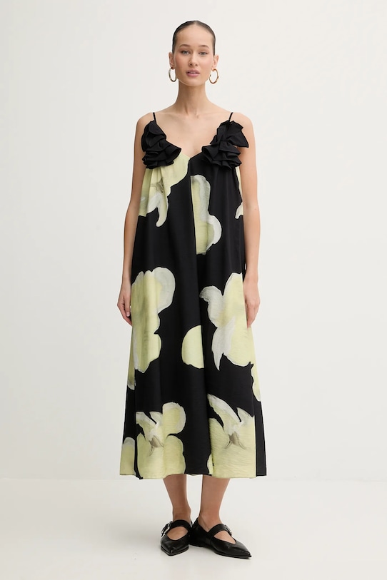 Stine Goya sukienka midi czarny SG.PS26.D207.2450