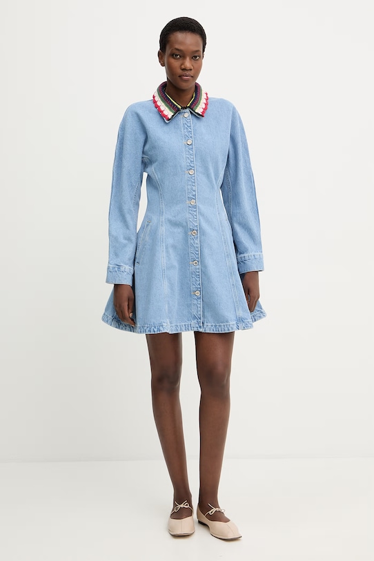 Džínové šaty Stine Goya SG.SS26.D223.2453 modrá SS26