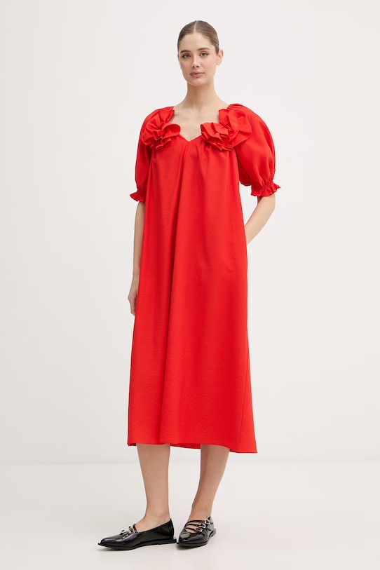 Stine Goya sukienka czerwony SG.SS26.D266.2507