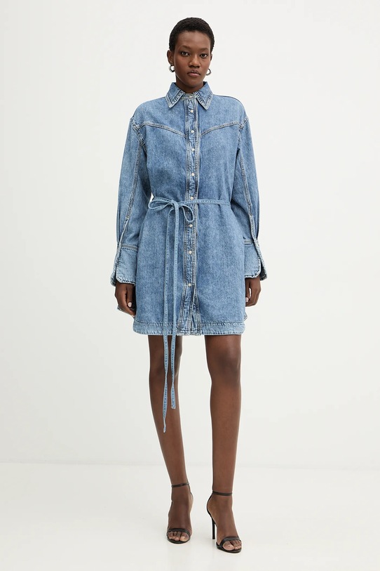 BOSS Orange sukienka jeansowa C SHIRTDRESS 50557046 niebieski SS26