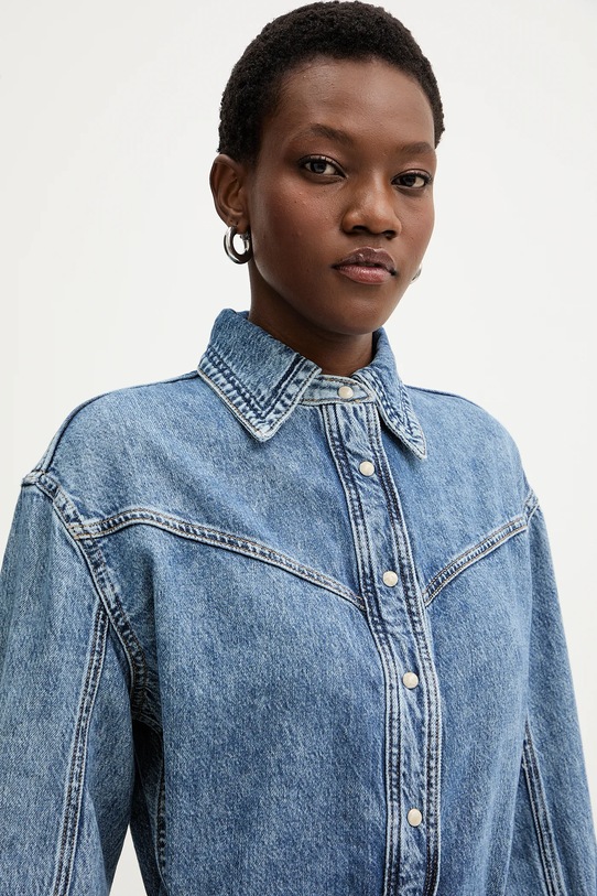 BOSS Orange sukienka jeansowa C SHIRTDRESS niebieski 50557046