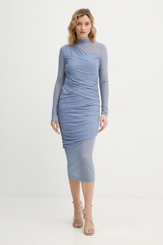 BOSS Orange sukienka C Etulia midi niebieski 50553445