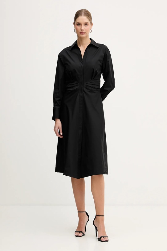 BOSS sukienka bawełniana Drepil bawełna czarny 50553673