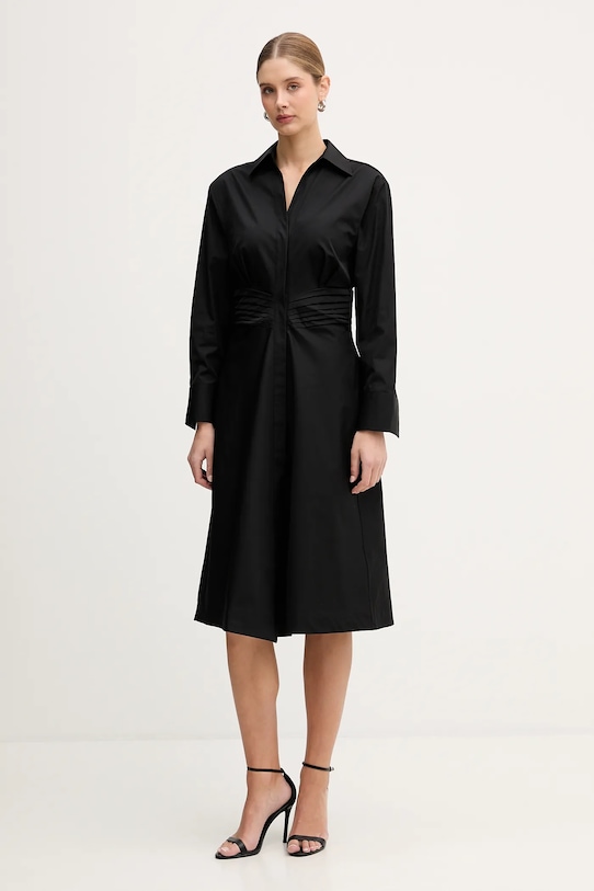 BOSS sukienka bawełniana Drepil 50553673 czarny SS26