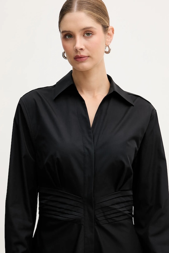 BOSS sukienka bawełniana Drepil czarny 50553673