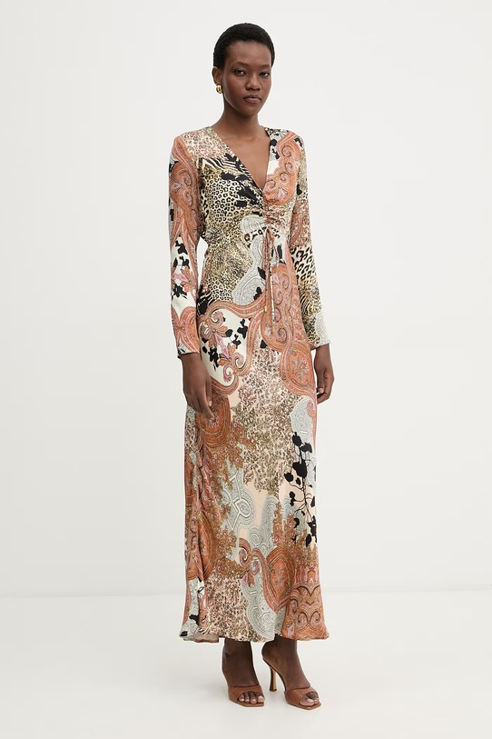 Marciano by Guess sukienka z wiskozy GWENDA G6GK12.W1780 brązowy SS26