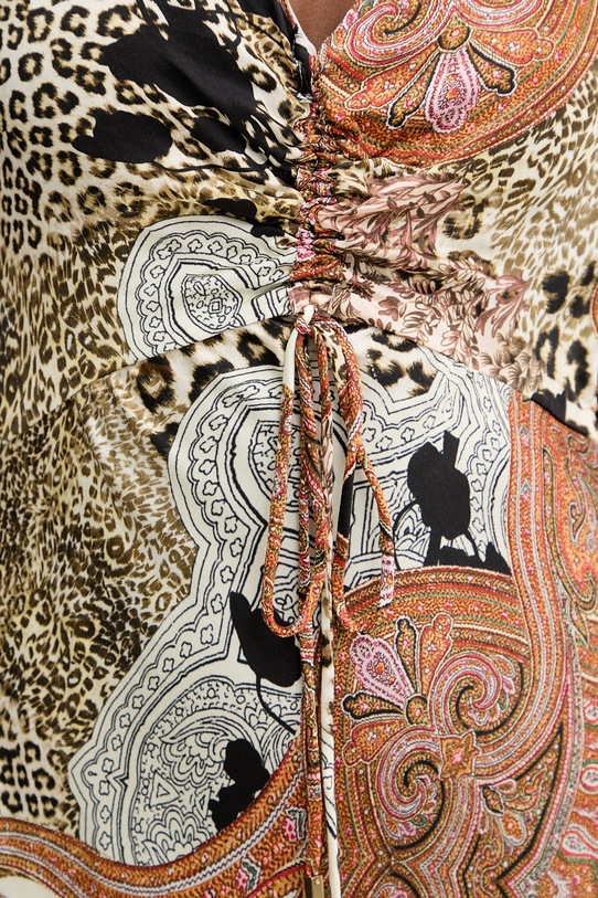 Marciano by Guess sukienka z wiskozy GWENDA G6GK12.W1780 brązowy