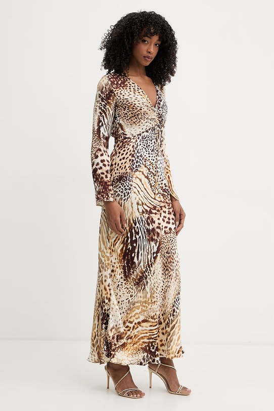 Marciano by Guess sukienka z wiskozy GWENDA G6GK12.W1780 brązowy SS26