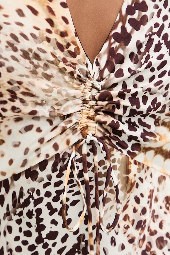 Marciano by Guess sukienka z wiskozy GWENDA G6GK12.W1780 brązowy