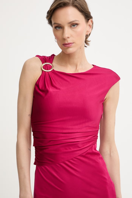 Marciano by Guess rochie drapată din vâscoză INES roz G6GK24.K3066