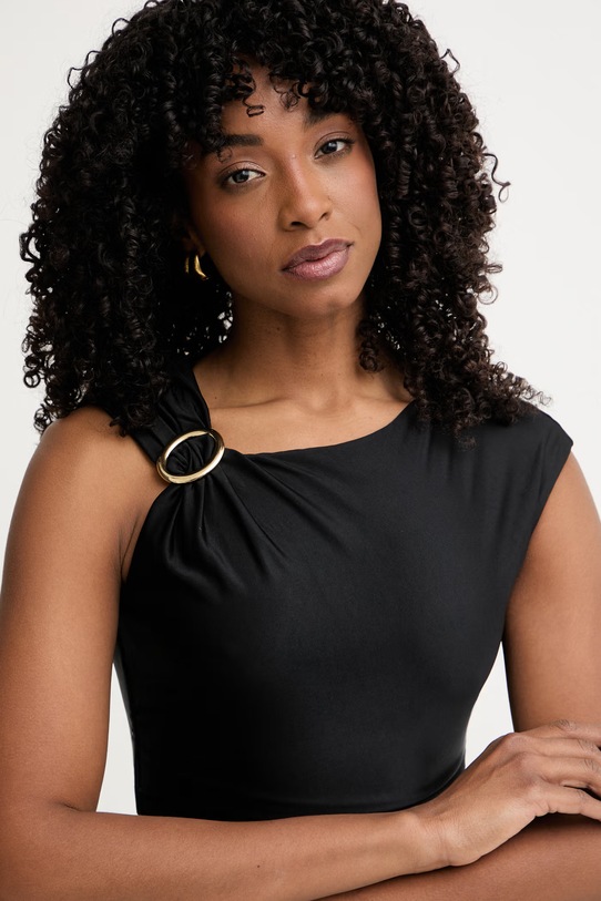 Marciano by Guess ντραπέ από βισκόζη INES μαύρο G6GK24.K3066