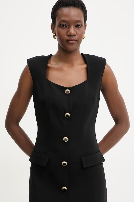 Marciano by Guess šaty s viskózou GRETHA čierna G6GK26.W1866