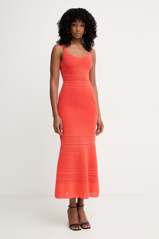 Marciano by Guess šaty s viskózou CAROL červená G6GK40.Z0635