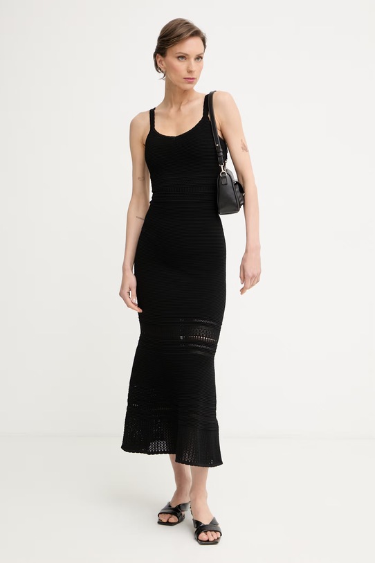 Marciano by Guess šaty s viskózou CAROL G6GK40.Z0635 čierna SS26