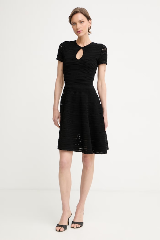 Marciano by Guess svetrové šaty vzorované CAROL čierna G6GK41.Z0636