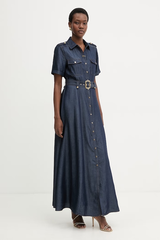 Marciano by Guess sukienka rozkloszowana z lyocellem KAT G6GK60.D1056 granatowy SS26