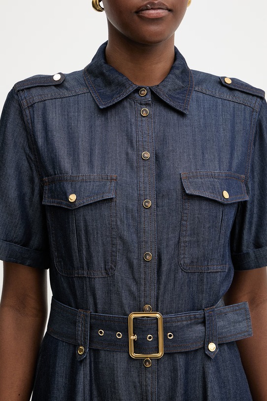 Marciano by Guess sukienka rozkloszowana z lyocellem KAT G6GK60.D1056 granatowy