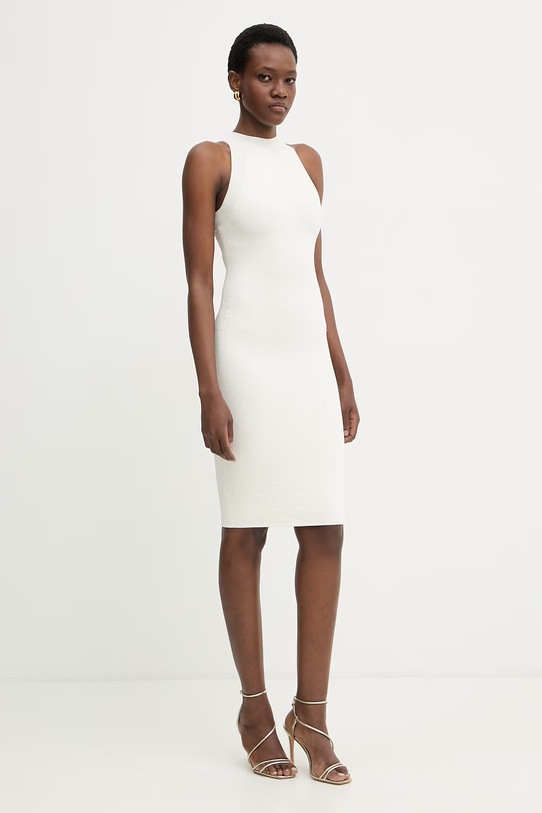 Marciano by Guess sukienka bodycon z wiskozą KIANNA G6GK67.Z0764 beżowy SS26