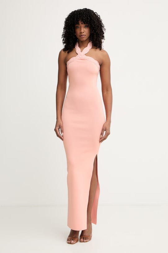 Marciano by Guess sukienka bodycon z wiskozą RANIA pomarańczowy 6RGK27.5876Z