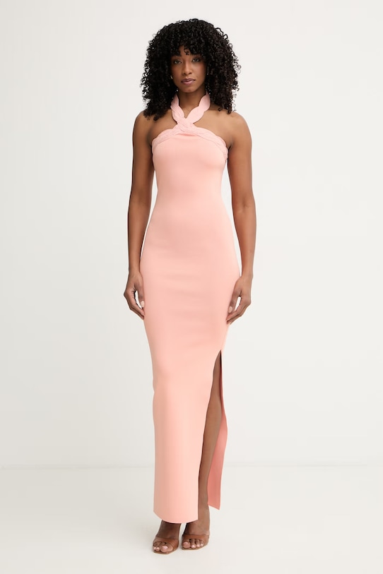 Marciano by Guess sukienka bodycon z wiskozą RANIA pomarańczowy 6RGK27.5876Z