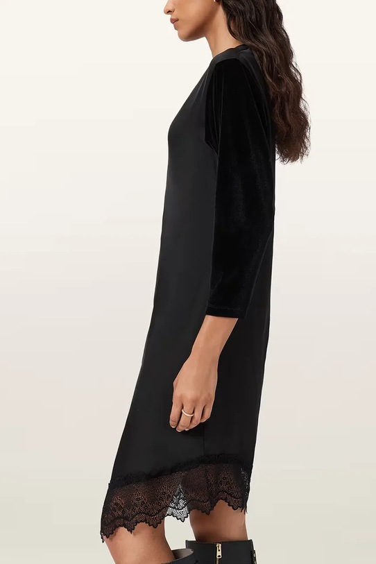 Odzież AllSaints sukienka welurowa W211DD czarny