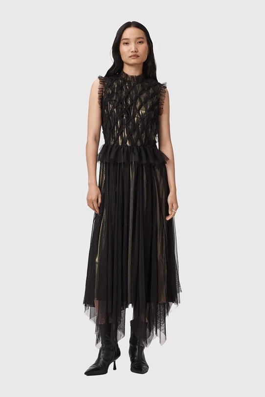 Odzież AllSaints sukienka W186DD czarny