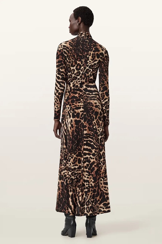 AllSaints sukienka W206DD brązowy SS26