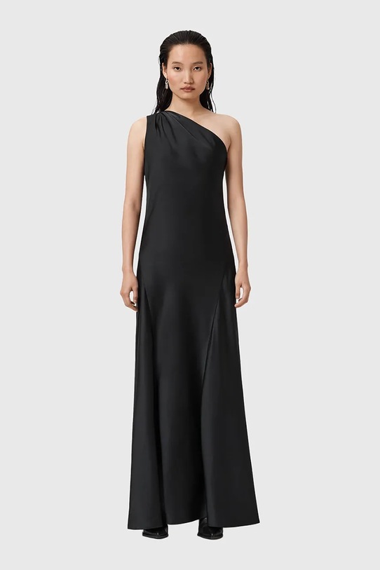 AllSaints sukienka rozkloszowany czarny W181DD