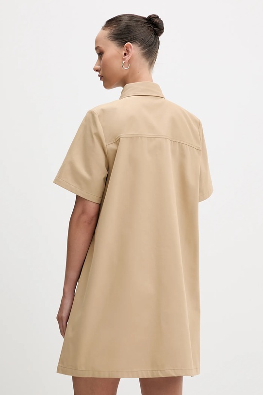 Одежда Хлопковое платье Hugo Blue Kandira-1_B 50552539 бежевый