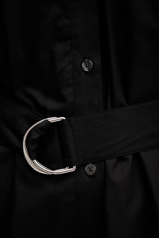 Памучна рокля HUGO Kumira 50553554 черен