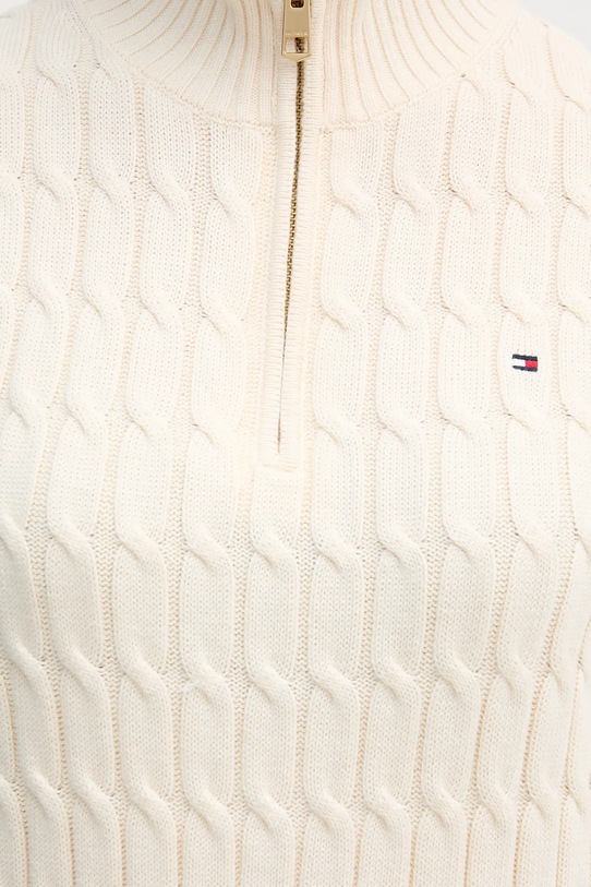 Βαμβακερό φόρεμα Tommy Hilfiger WW0WW48444 μπεζ