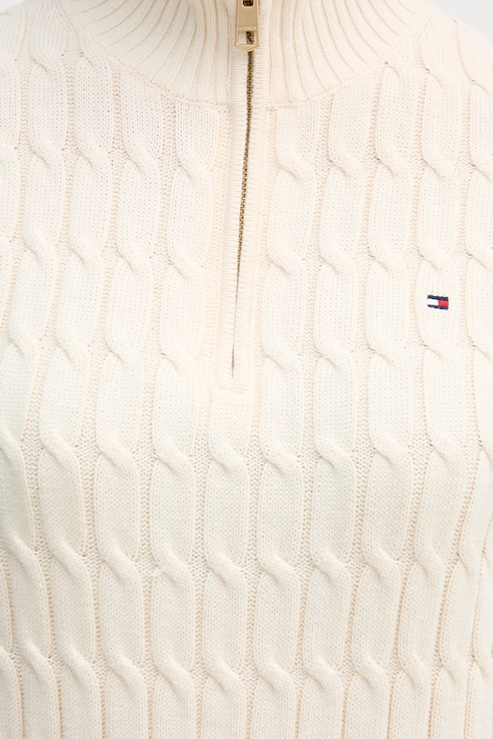 Βαμβακερό φόρεμα Tommy Hilfiger WW0WW48444 μπεζ