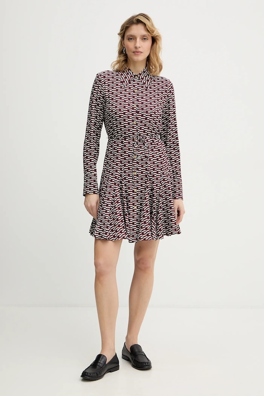 Φόρεμα Tommy Hilfiger WW0WW48629 μπορντό SS26