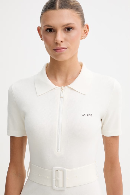 Guess sukienka sweterkowa LAURENE beżowy V6RK08.Z4642