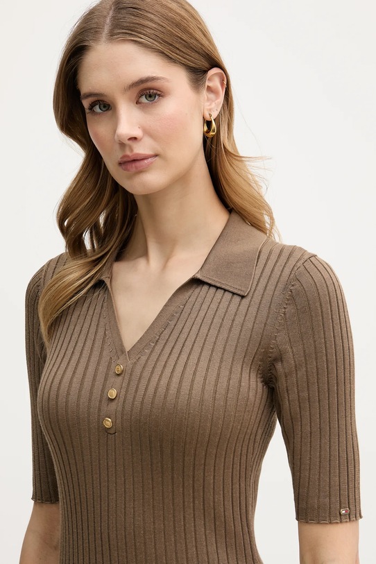 Tommy Hilfiger sukienka WW0WW48447 zielony SS26