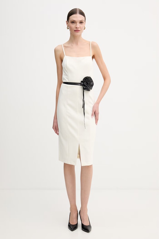 Guess sukienka BLAKE z elastanem beżowy W6RK0G.KC9O0