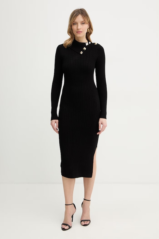 Φόρεμα Guess PRISCILLA με ελαστάν μαύρο W6RK01.Z2YJ2